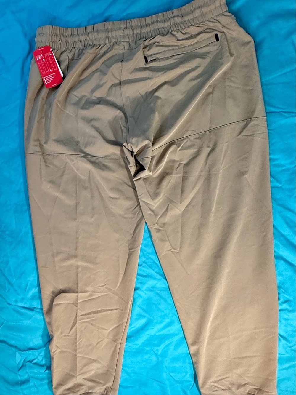 CO Athleisure Men's Khaki Jogger Sweatpants with Elastic Waist